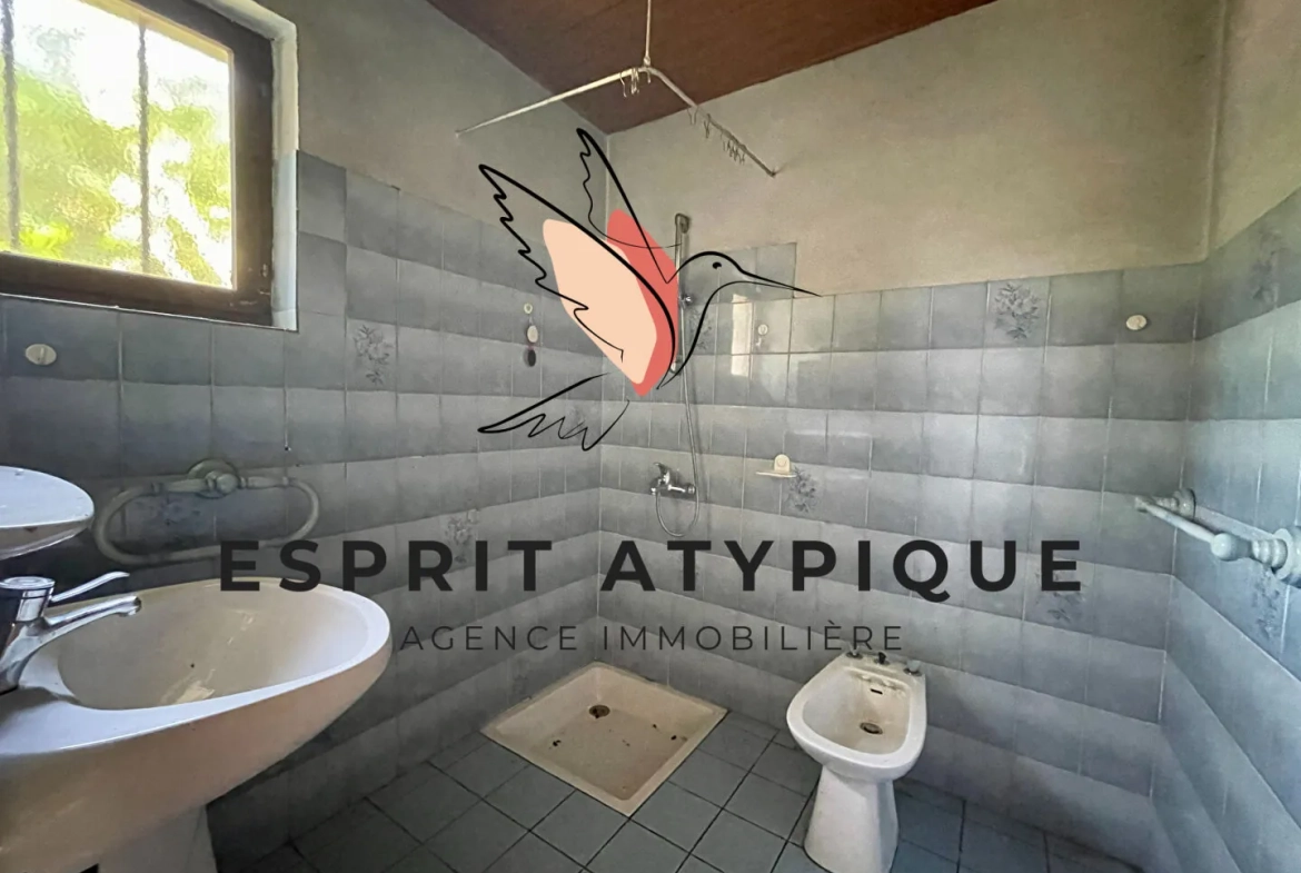 Maison authentique à rénover avec grand airial en Landes à Solférino 