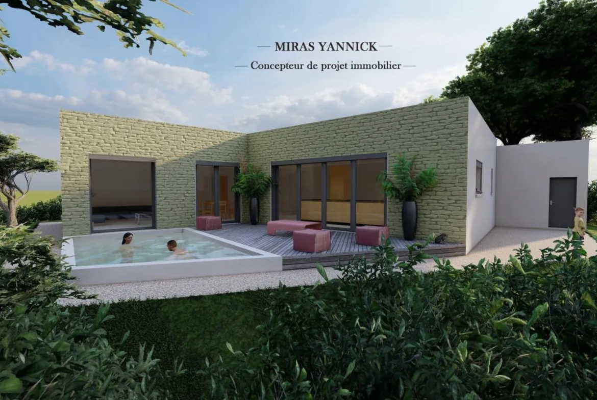 Terrain constructible de 574m² à vendre à Castillon du Gard – secteur résidentiel 