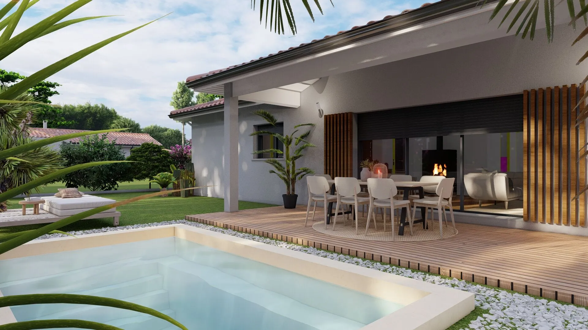 Maison contemporaine 4 pièces avec terrasse à Laluque 