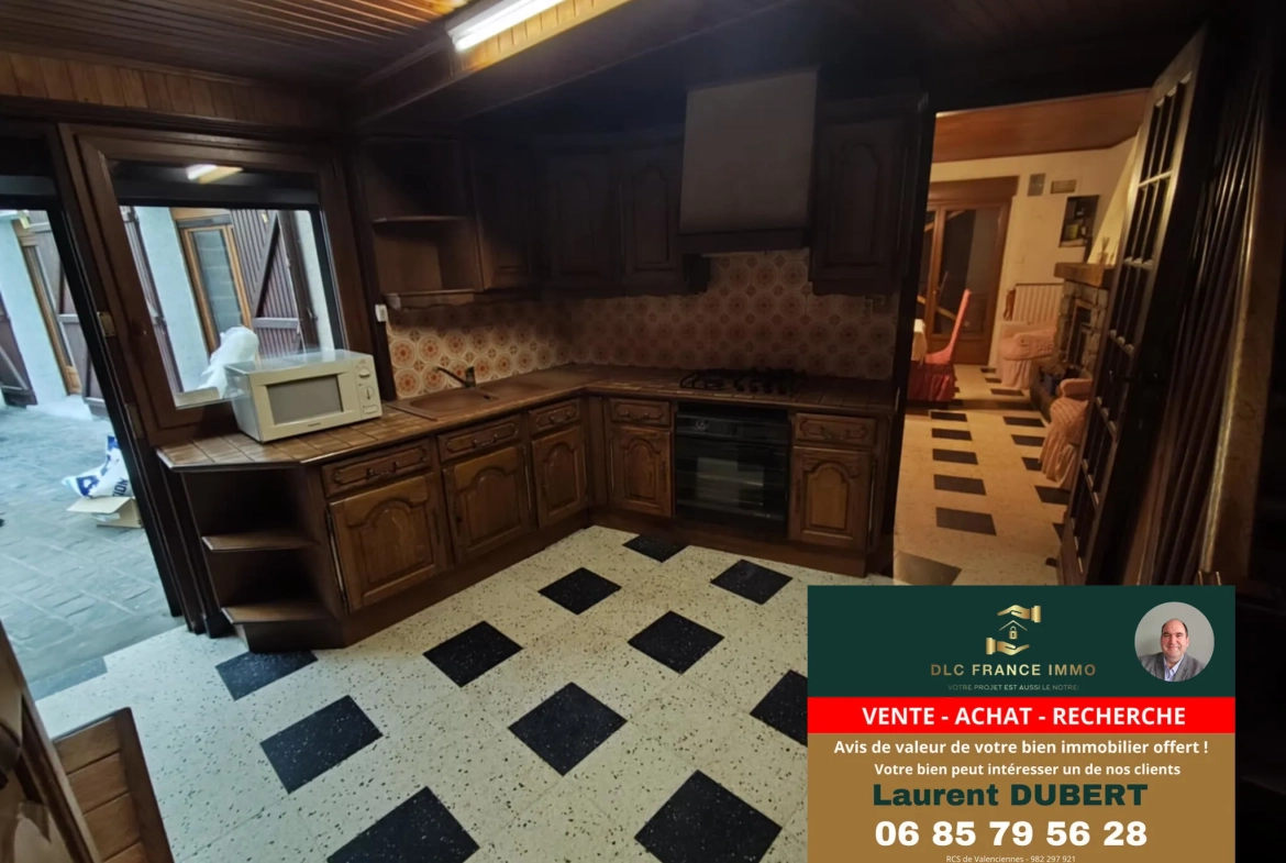 Maison individuelle à Wallers proche Lille et Valenciennes à moderniser 