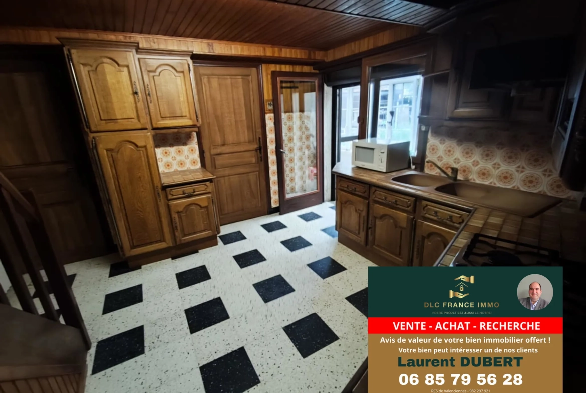 Maison individuelle à Wallers proche Lille et Valenciennes à moderniser 