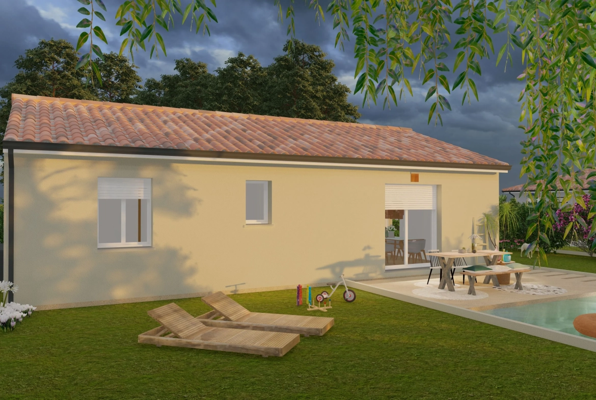 Maison neuve 2 chambres à Nieul avec terrain de 1100 m² - Conception moderne et haute performance énergétique 