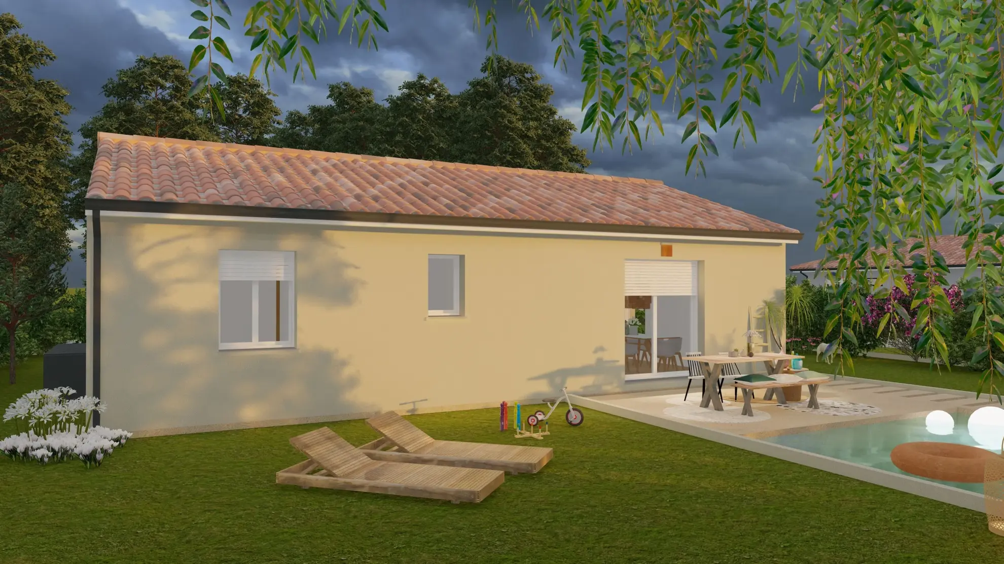 Maison neuve 2 chambres à Nieul avec terrain de 1100 m² - Conception moderne et haute performance énergétique 