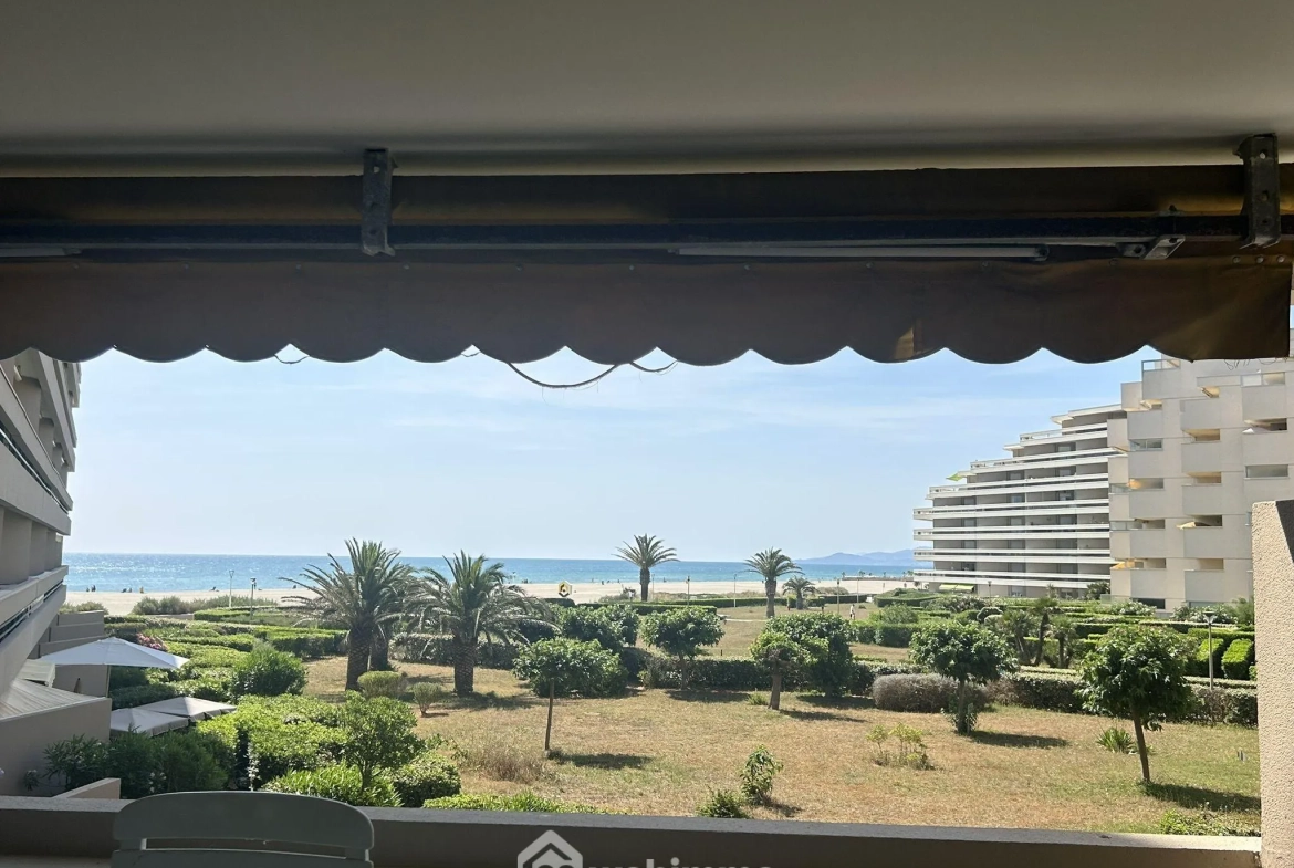 Appartement 2 pièces avec terrasse et vue mer à Canet-Plage Sud 