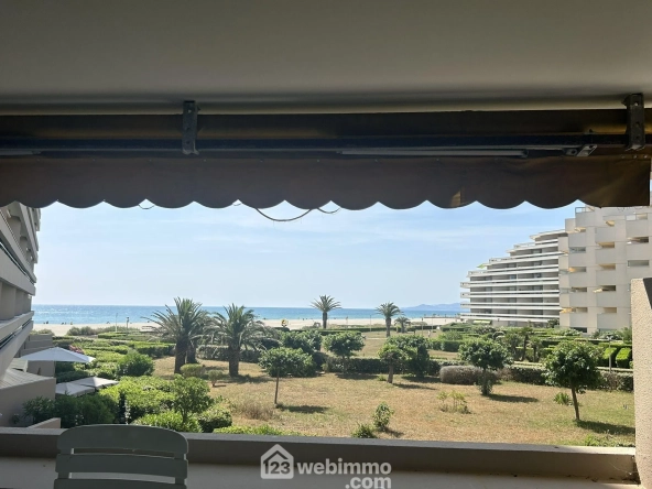 Appartement 2 pièces avec terrasse et vue mer à Canet-Plage Sud