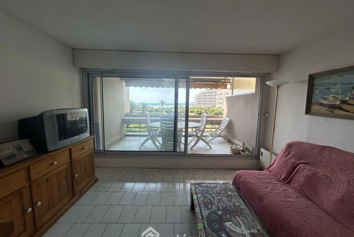 Appartement 2 pièces avec terrasse et vue mer à Canet-Plage Sud 