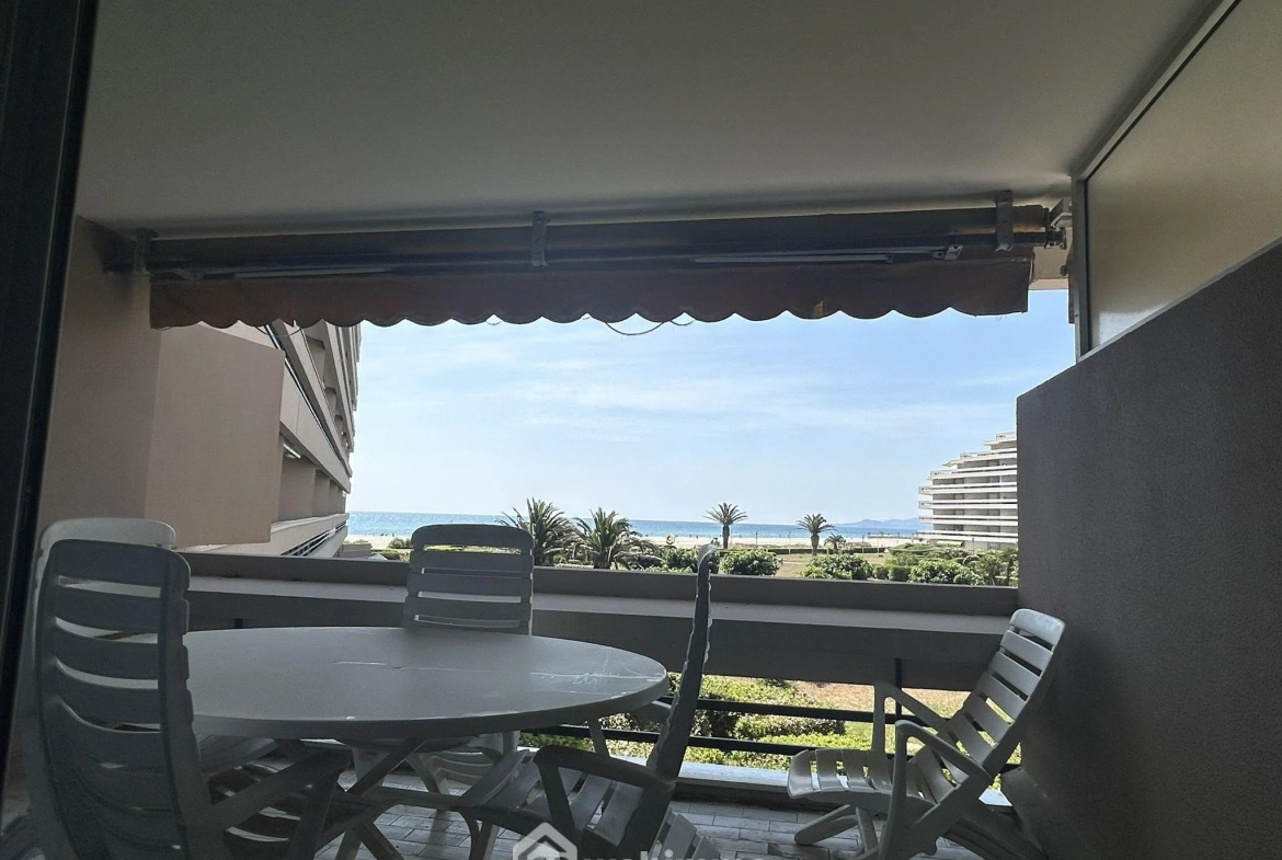 Appartement 2 pièces avec terrasse et vue mer à Canet-Plage Sud 