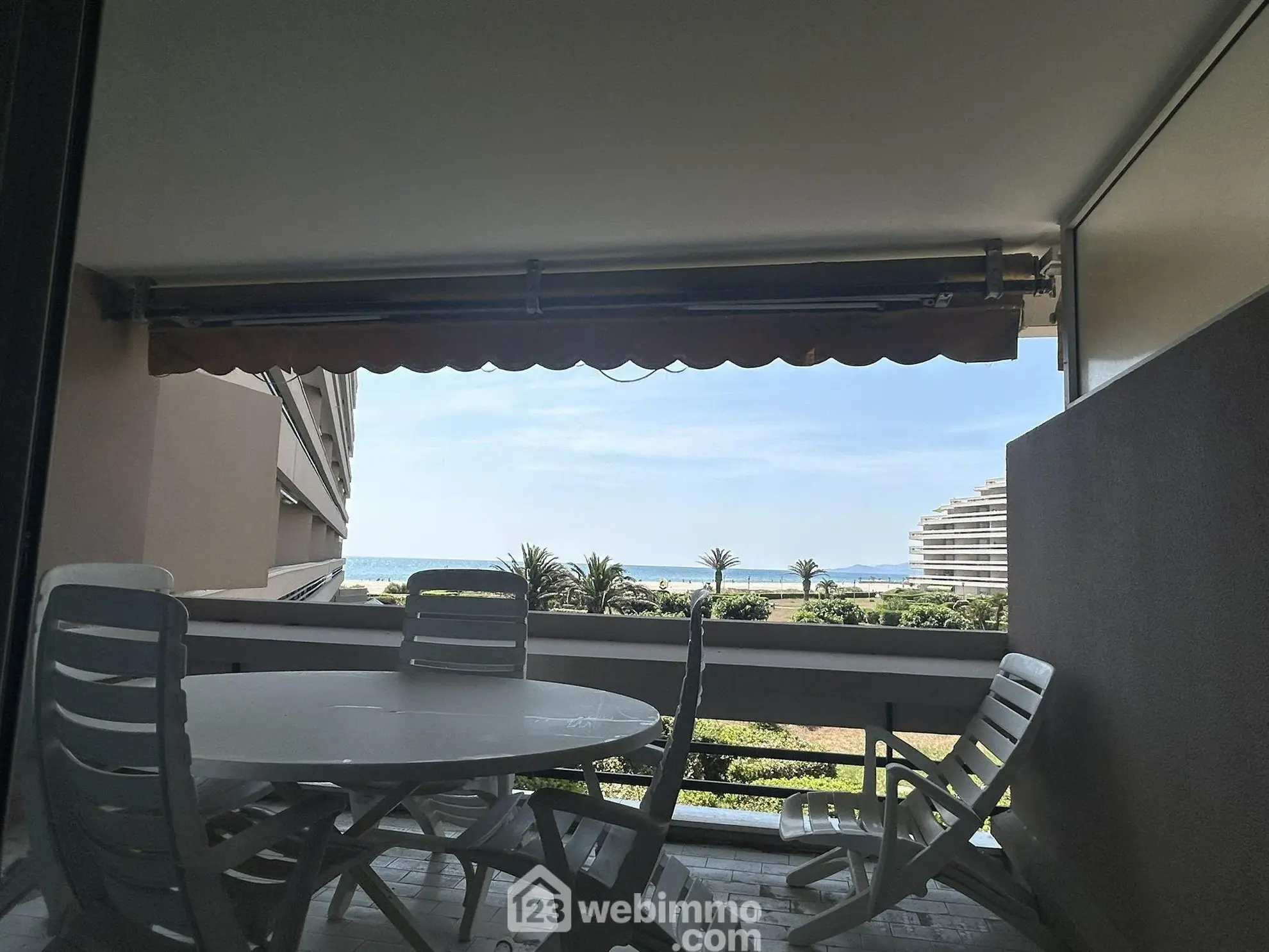 Appartement 2 pièces avec terrasse et vue mer à Canet-Plage Sud 