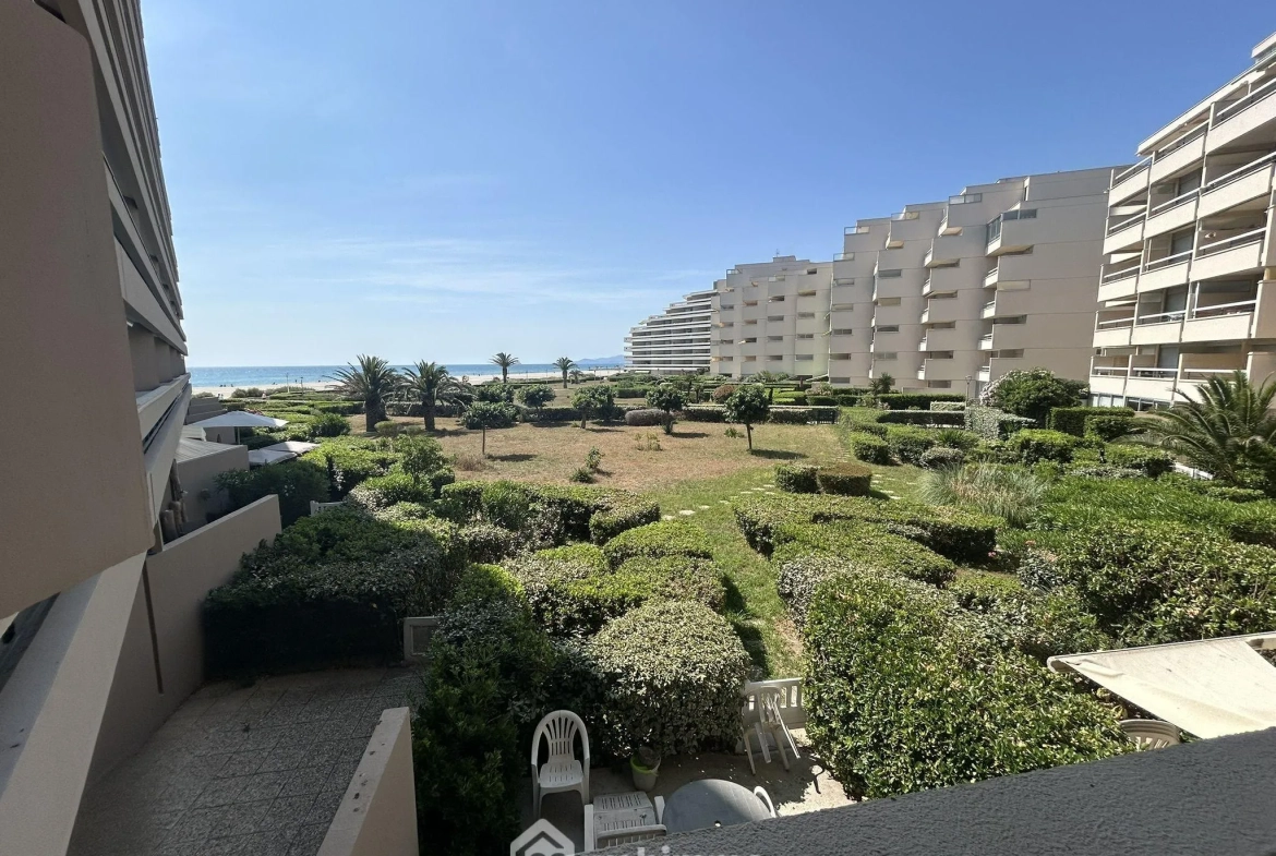 Appartement 2 pièces avec terrasse et vue mer à Canet-Plage Sud 