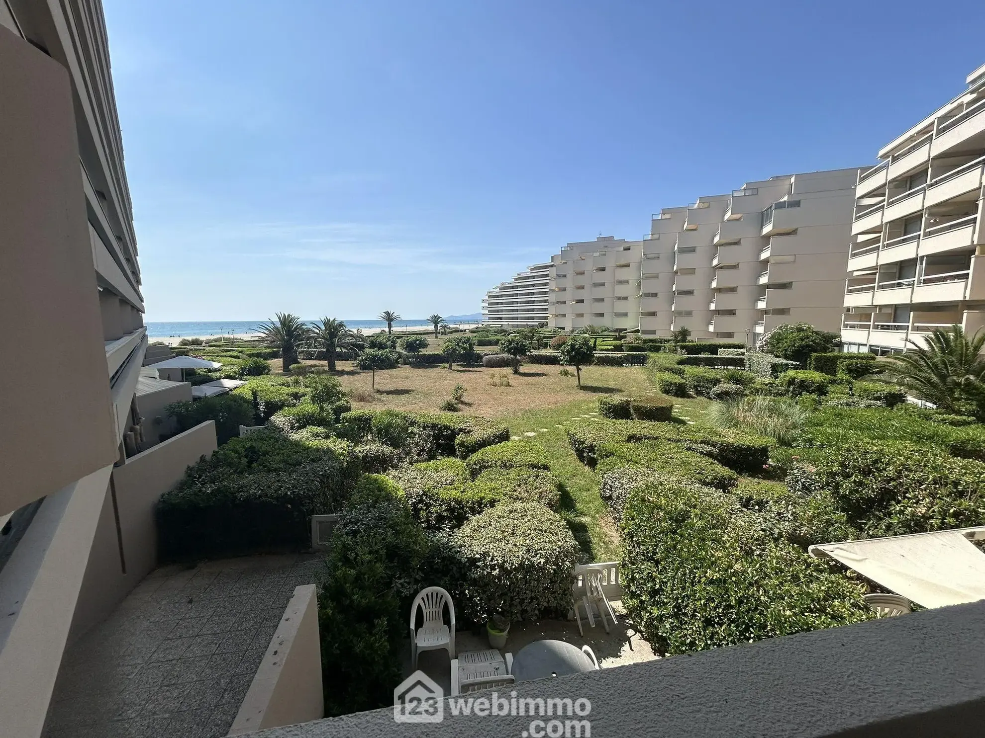 Appartement 2 pièces avec terrasse et vue mer à Canet-Plage Sud 