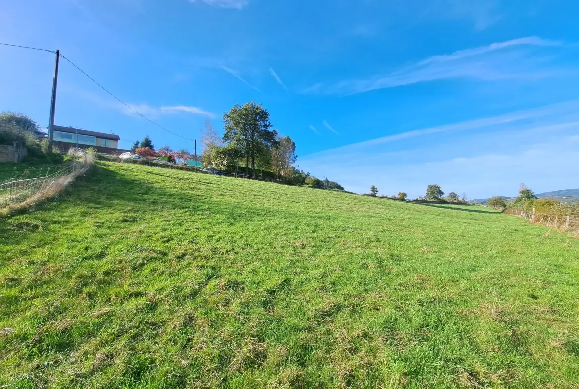 Terrain constructible de 1470 m² à Ambert avec vue sur les Monts du Forez 