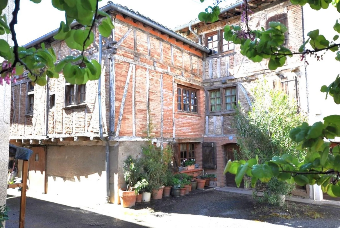 Magnifique maison de village du XVIe siècle à Gaillac avec terrasse et potentiel hôtel ou famille 