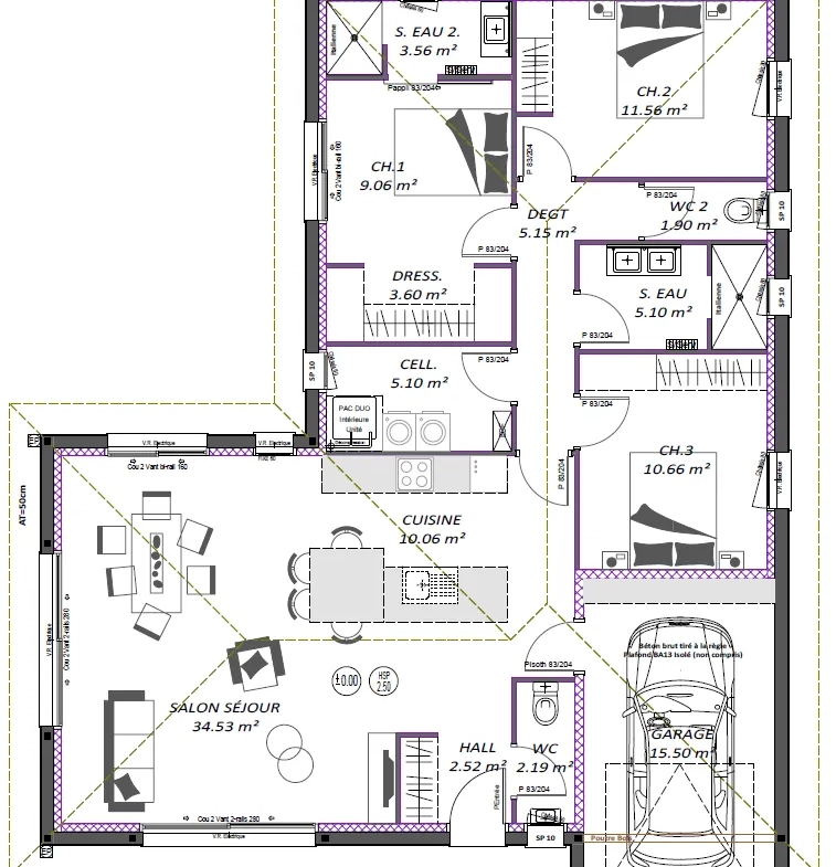 Maison neuve 3 chambres avec garage à Candresse - Projet clé en main 