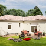 Maison neuve en L avec 3 chambres et garage à Saint-Maurice-Les-Brousses