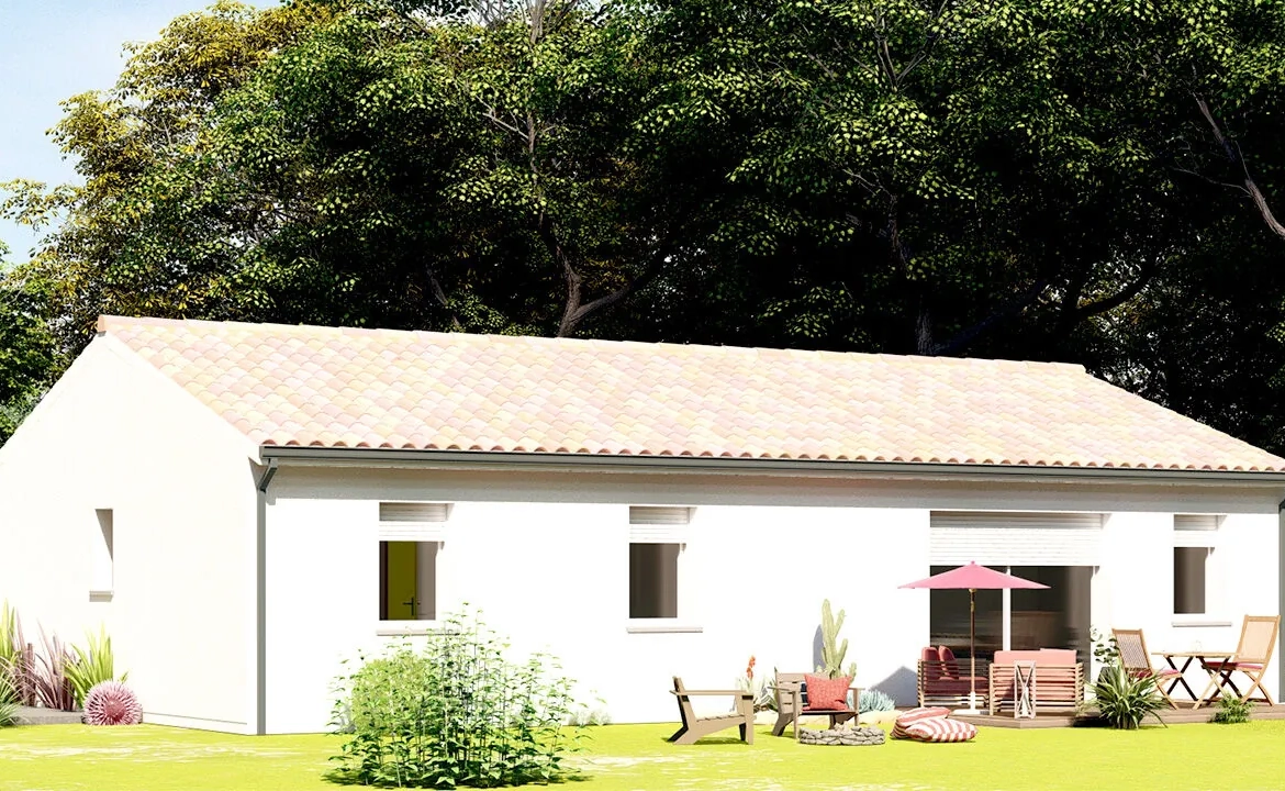 Maison neuve à Cours-de-Pile avec 3 chambres et grand terrain arboré 