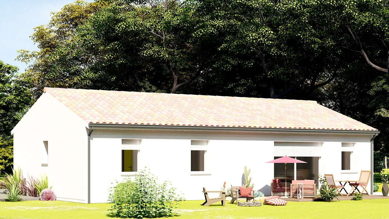 Maison neuve à Cours-de-Pile avec 3 chambres et grand terrain arboré 