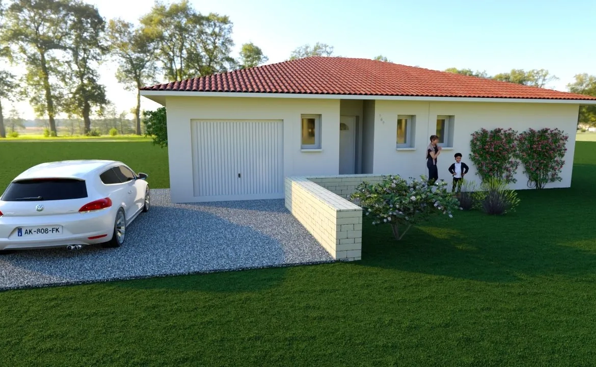 Maisons neuves à Castets : 3 chambres + garage sur terrain de 526 m² 