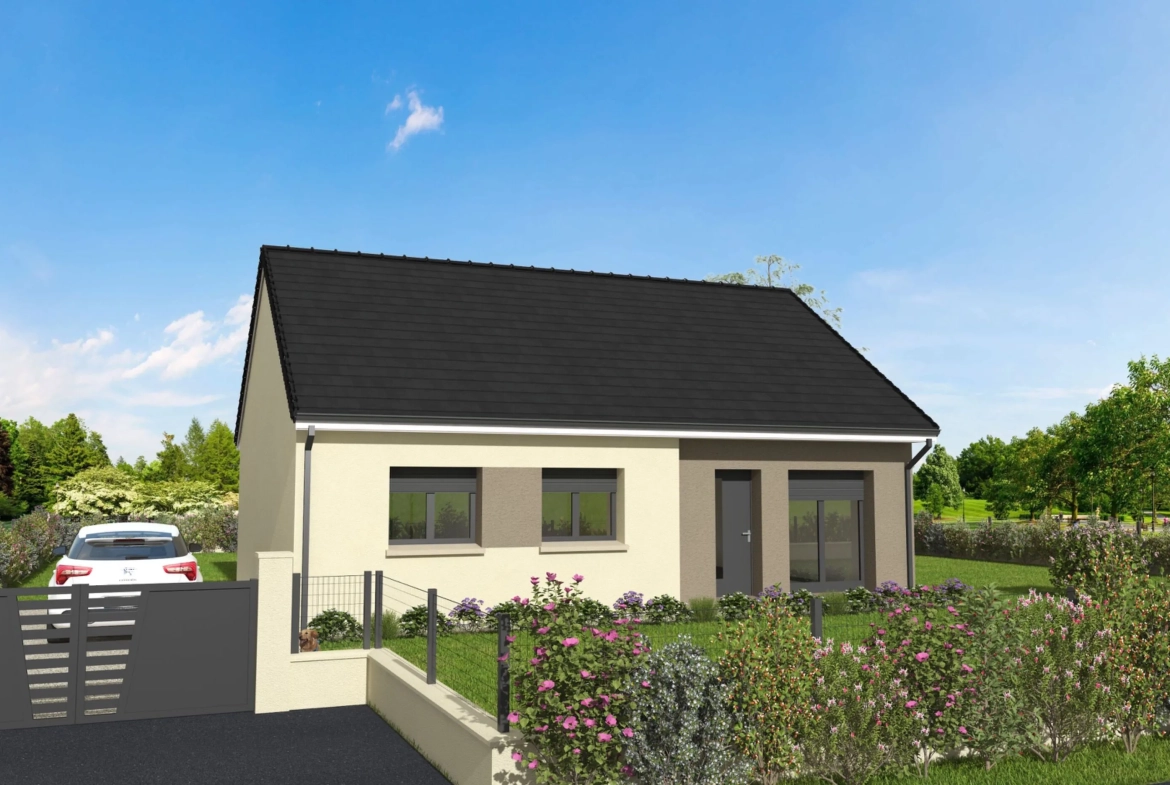 Maison moderne de plain-pied 80 m² avec combles aménageables à Saint-Lyé-la-Forêt 