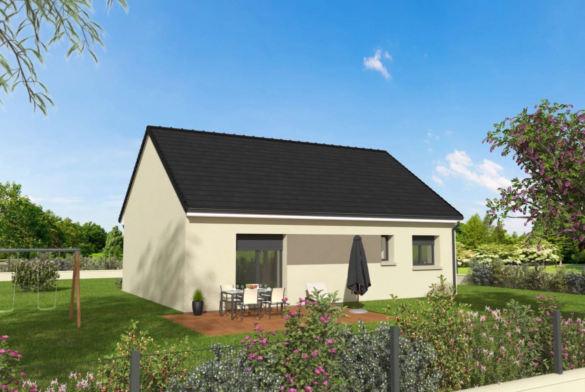 Maison moderne de plain-pied 80 m² avec combles aménageables à Saint-Lyé-la-Forêt 