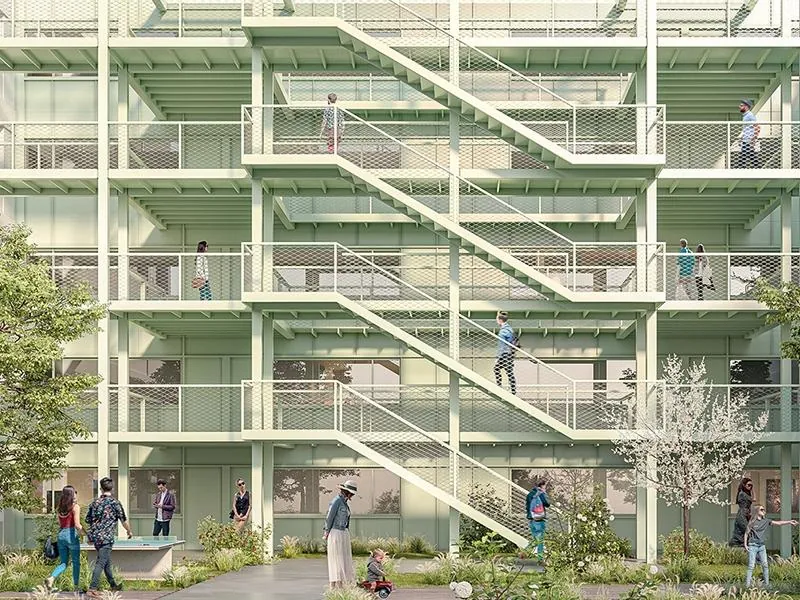 Appartement étudiant neuf de 26 m² à Lormont avec services et espaces verts 