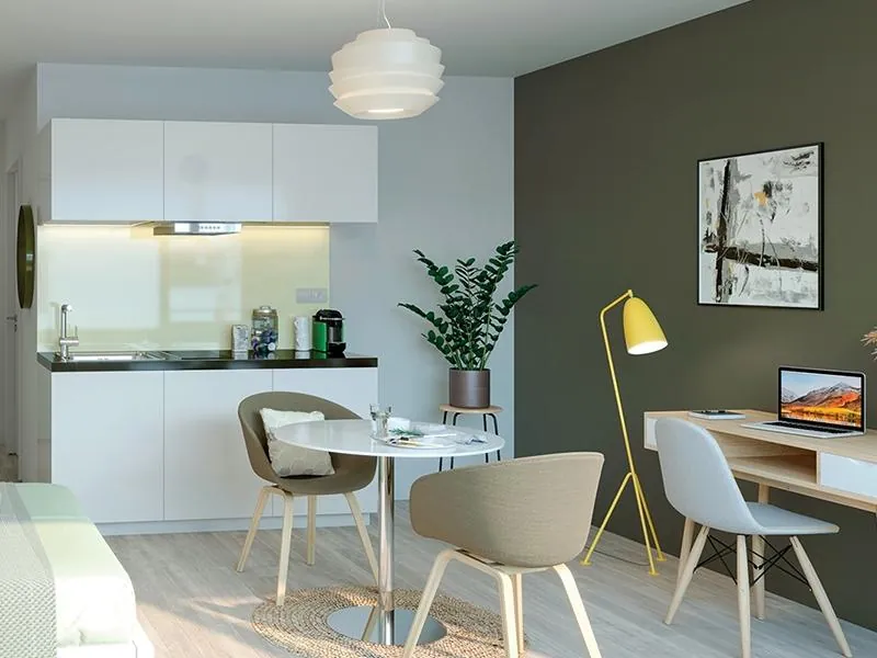 Appartement étudiant neuf de 26 m² à Lormont avec services et espaces verts 