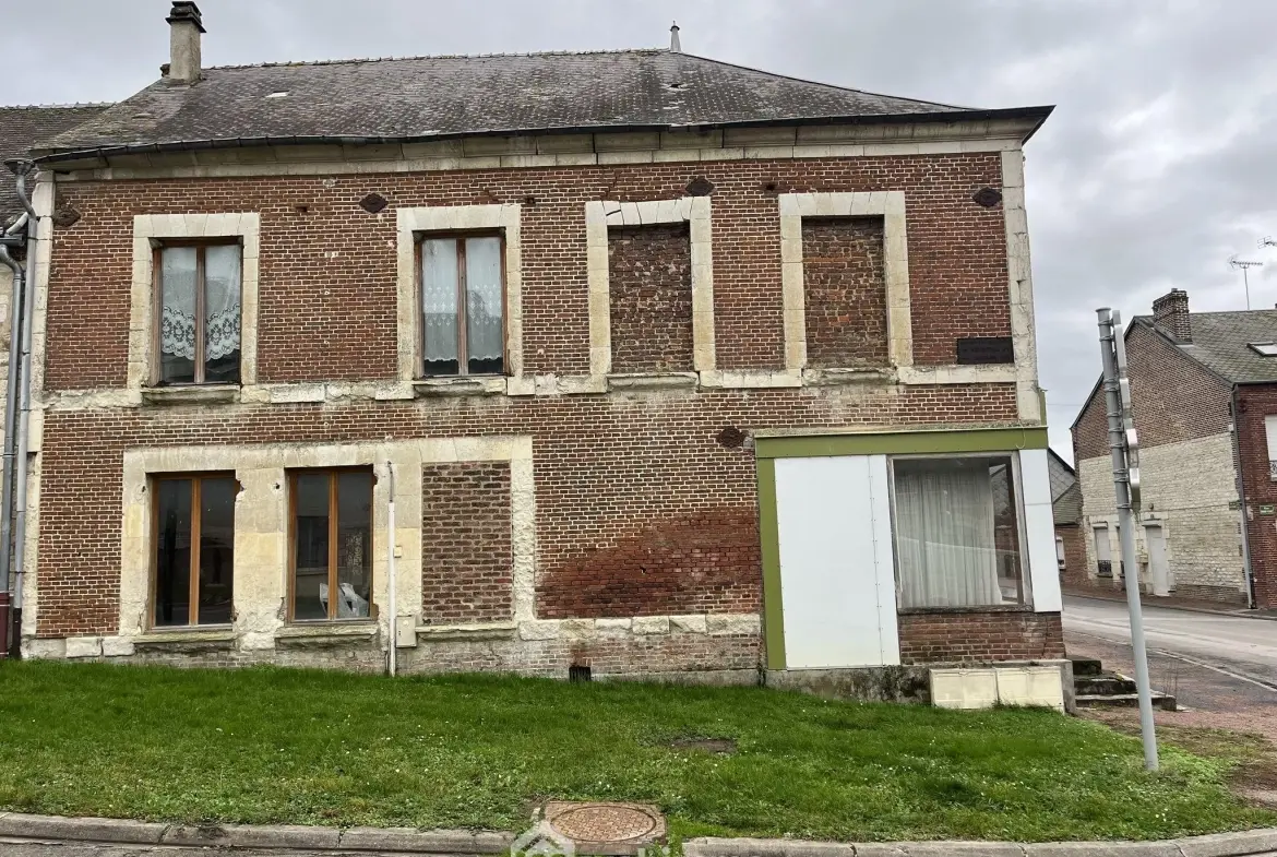 Maison de campagne à rénover de 155 m² à Chaourse avec potentiel 