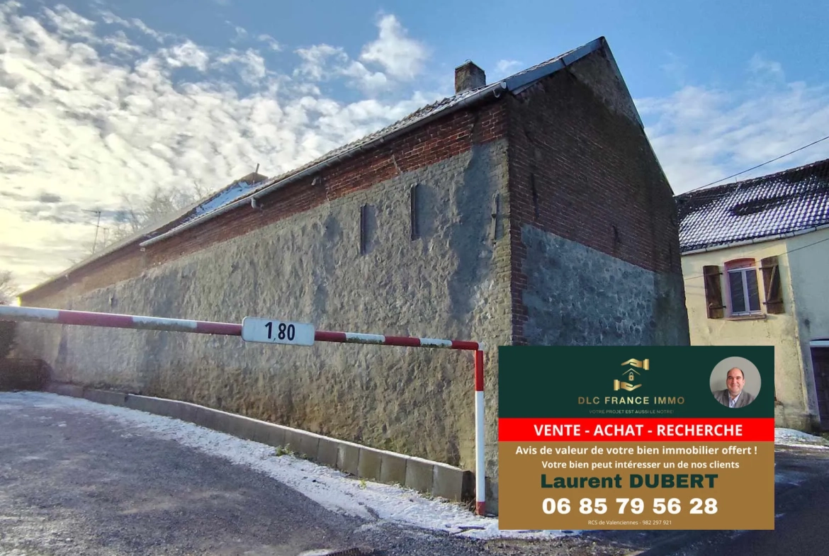 Maison à rénover en pierre à Bachant (59138) avec jardin non attenant 