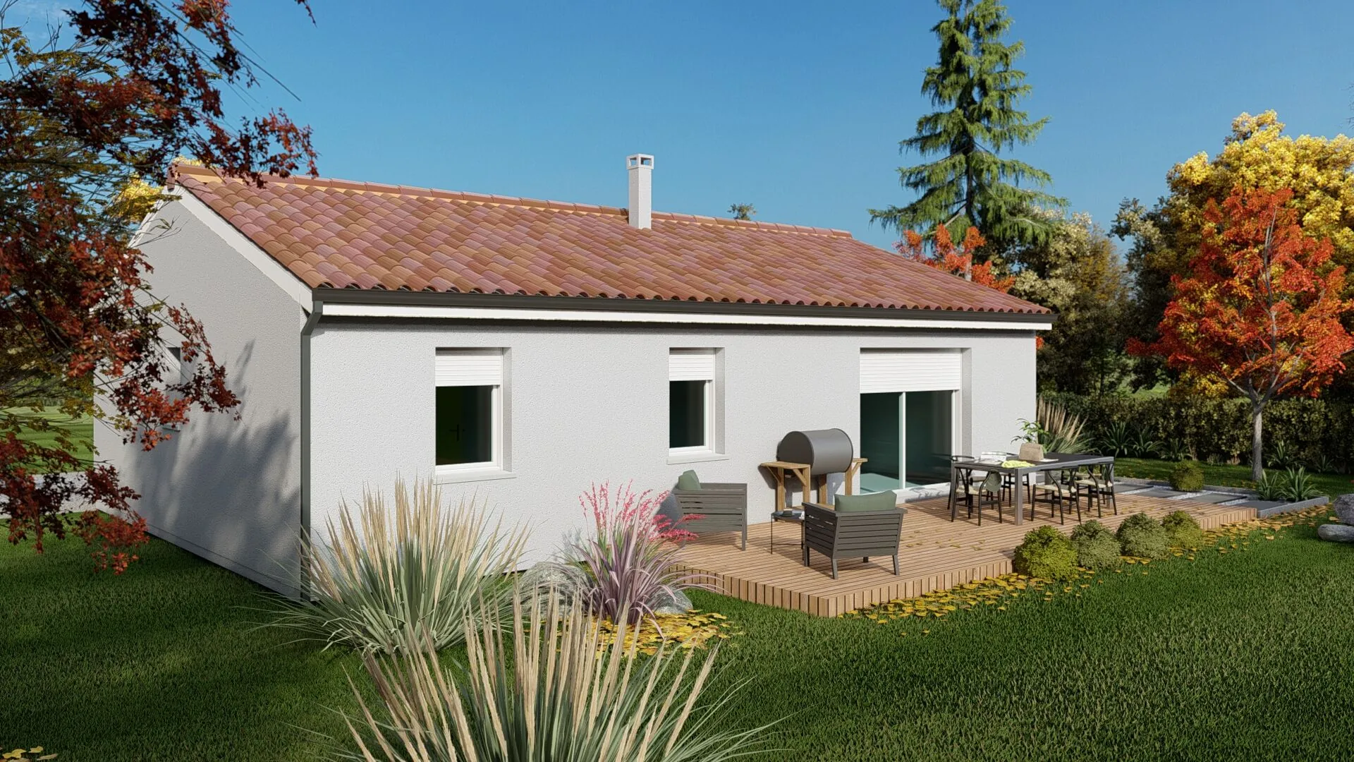 Maison 3 chambres avec terrain de 1600 m² à Faux, prix à partir de 172 500 € 