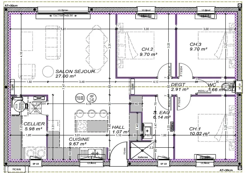 Maison 3 chambres avec terrain de 1600 m² à Faux, prix à partir de 172 500 € 