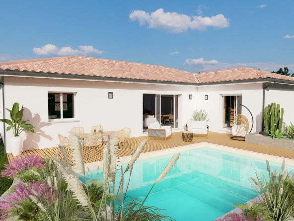 Maison neuve moderne à Saint-Sever avec terrain de 510 m²