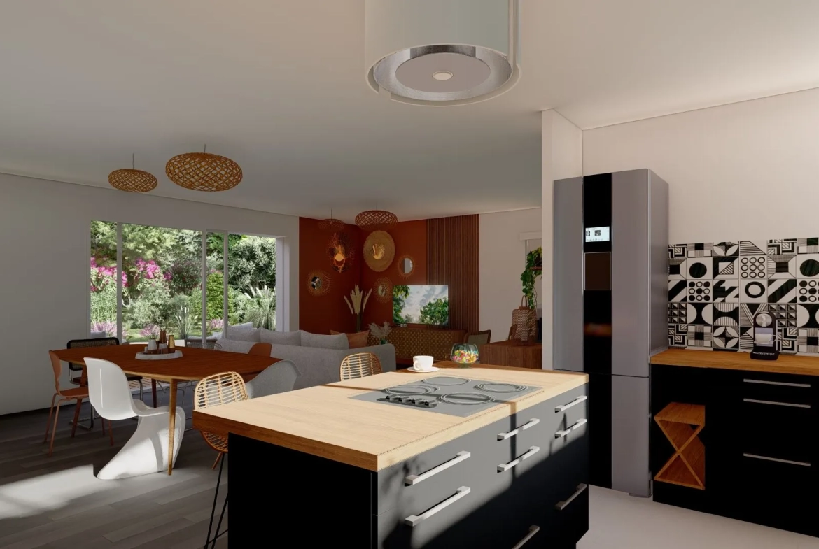 Maison neuve moderne à Saint-Sever avec terrain de 510 m² 