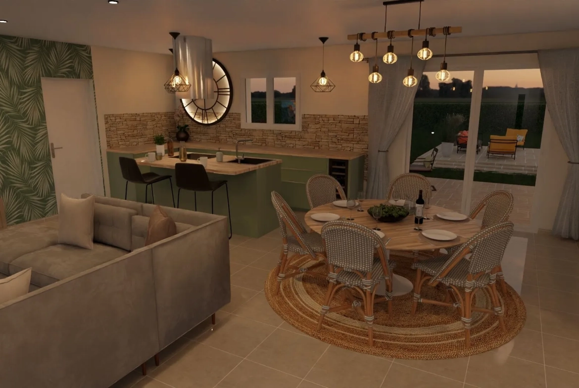 Maison moderne 4 chambres en L à Lévignac-de-Guyenne - Modèle ATHENES 