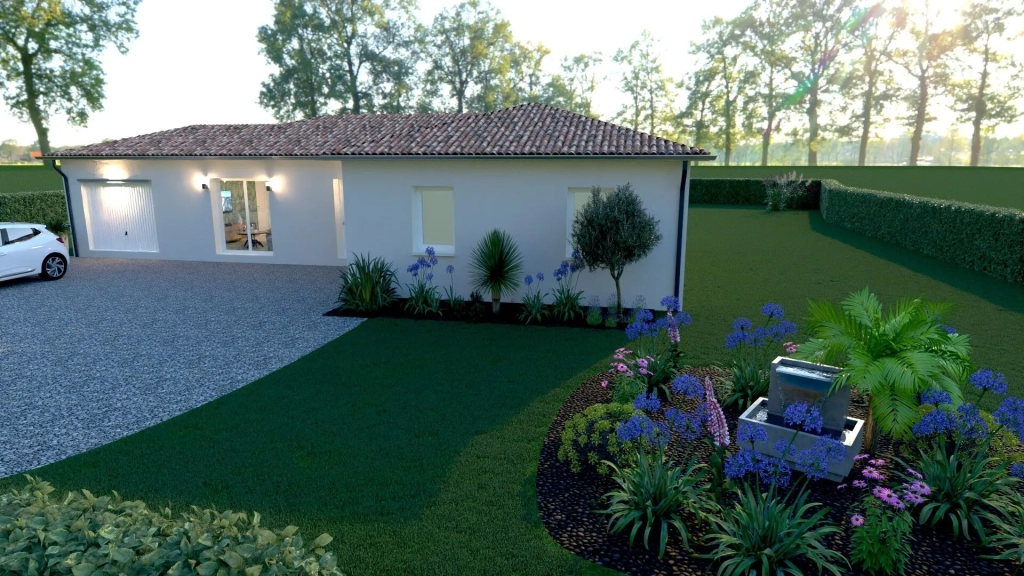 Maison moderne 4 chambres en L à Lévignac-de-Guyenne - Modèle ATHENES