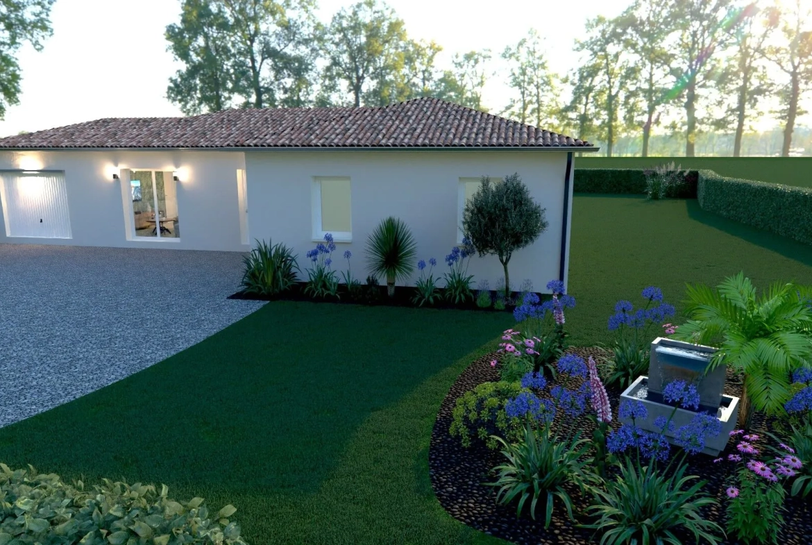 Maison moderne 4 chambres en L à Lévignac-de-Guyenne - Modèle ATHENES 