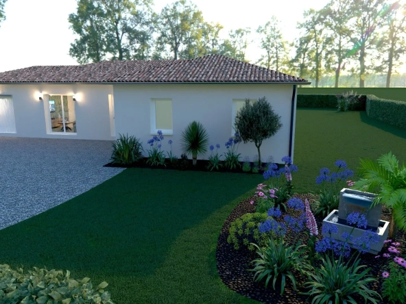 Maison moderne 4 chambres en L à Lévignac-de-Guyenne - Modèle ATHENES