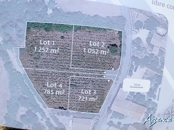 Terrains constructibles à vendre à Argens-Minervois près du canal du Midi