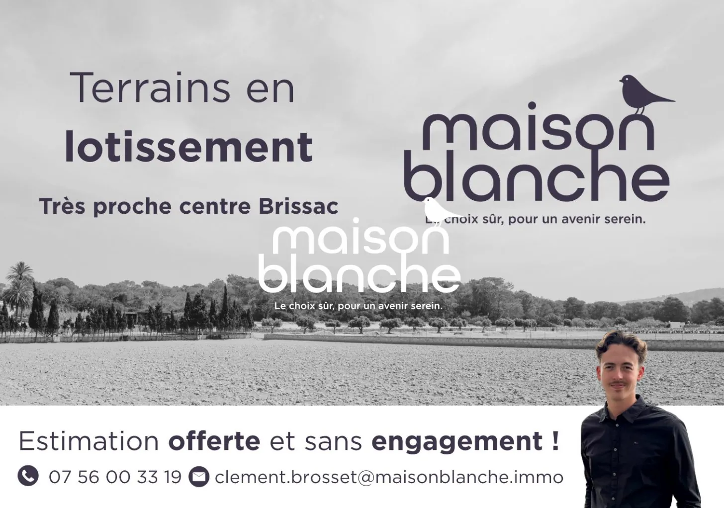 Terrain constructible viabilisé à Brissac-Quincé près d’Angers 