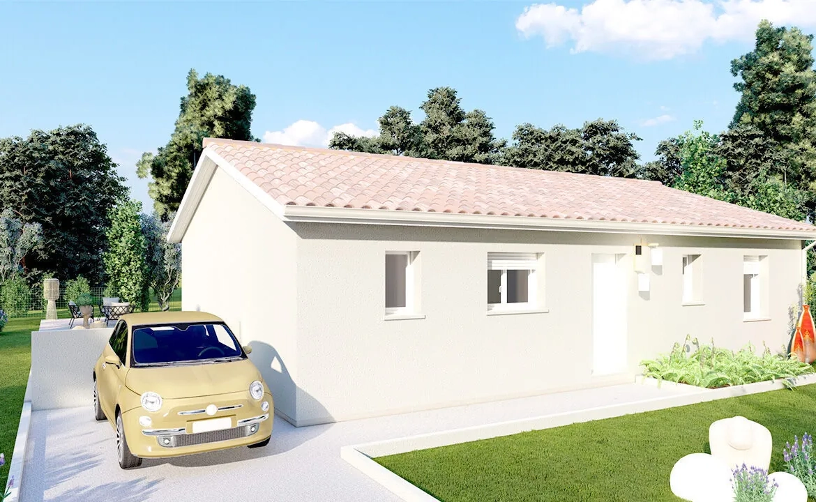 Maison neuve 3 chambres à Negronde en vente avec garage et terrain inclus 