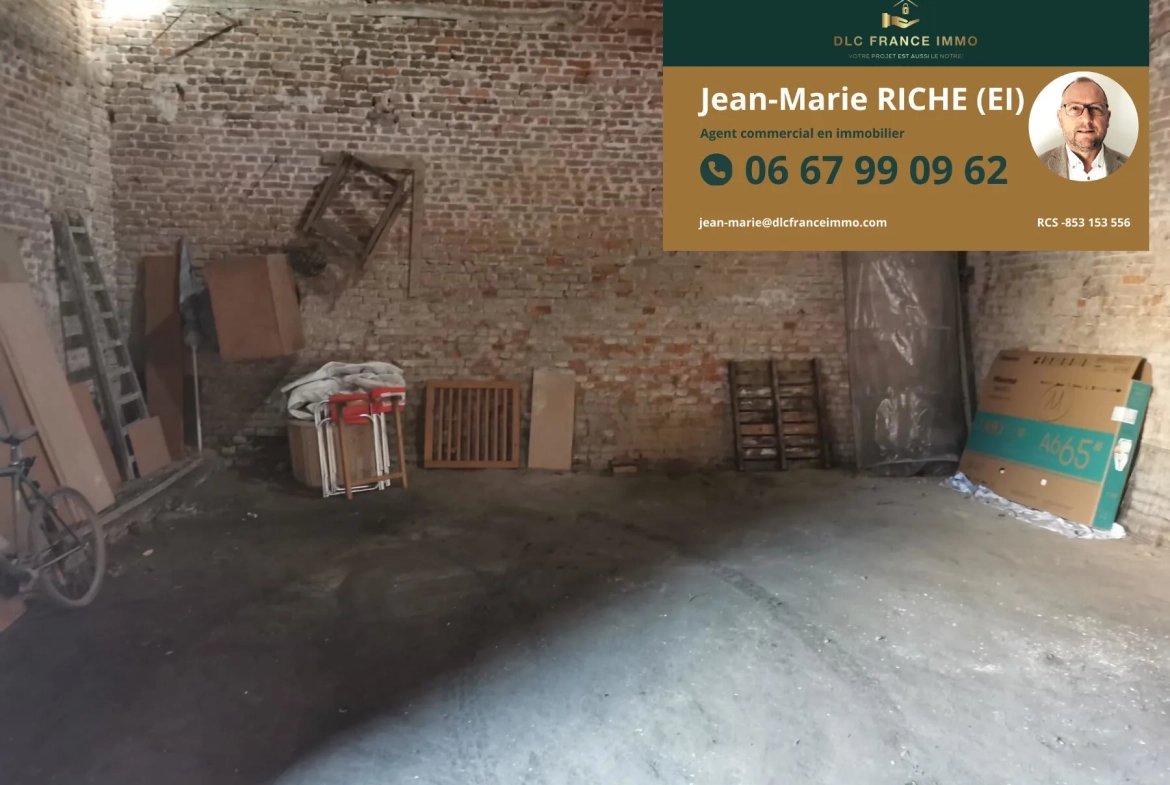 A vendre grange de 120 m² à Solesmes avec terrain de 378 m² 