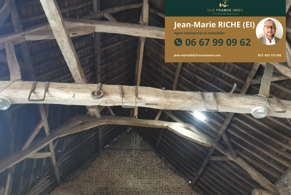 A vendre grange de 120 m² à Solesmes avec terrain de 378 m² 