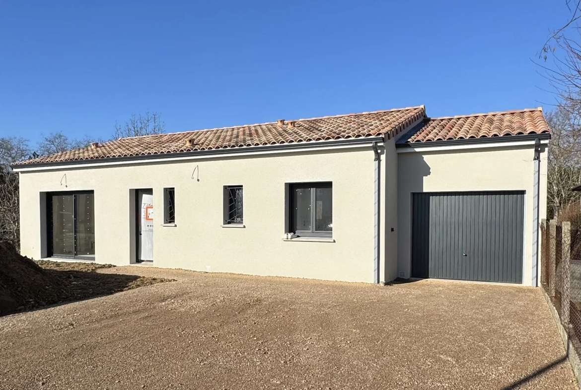 Maison neuve 90 m² avec garage à Buzet-sur-Tarn, cadre paisible proche Toulouse 