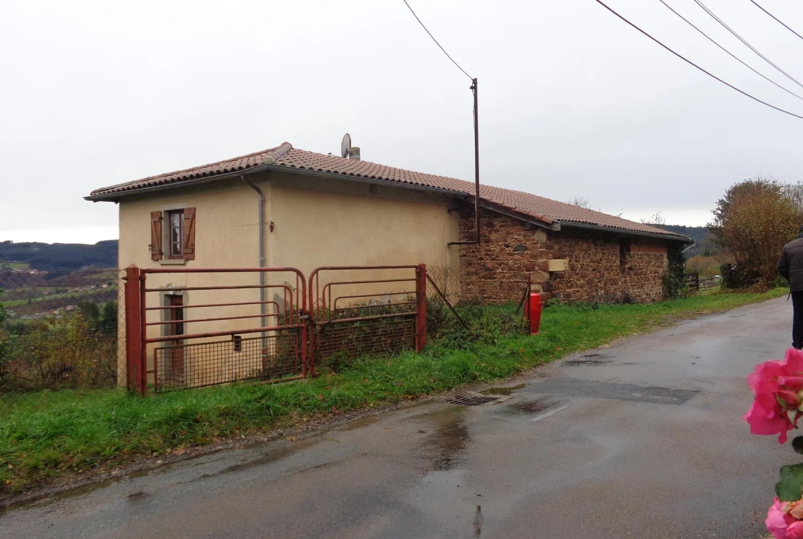 Maison en pierres à rénover avec dépendances et grand terrain à Ranchal 69470 