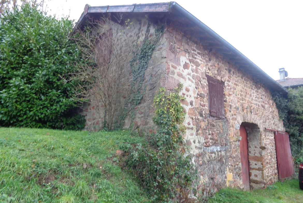 Maison en pierres à rénover avec dépendances et grand terrain à Ranchal 69470 