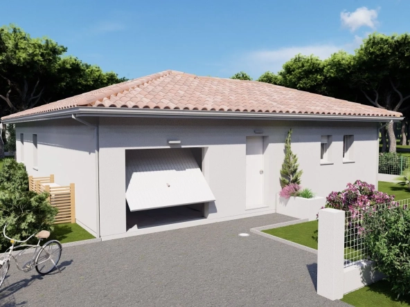 Maison neuve moderne avec terrain à Bougue près de Mont de Marsan