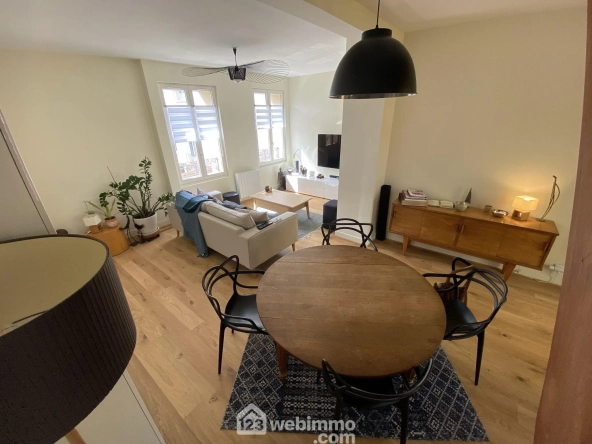 À vendre duplex lumineux de 78 m² à Rouen proche gare Rive Droite