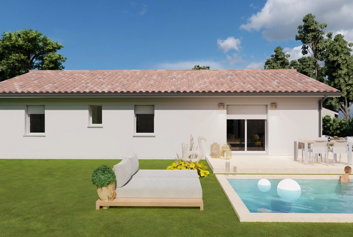 Maison neuve moderne de 100 m² avec suite parentale à Chalagnac 