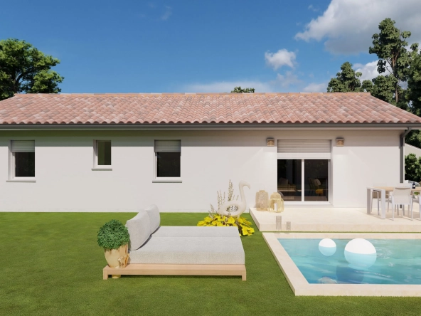 Maison neuve moderne de 100 m² avec suite parentale à Chalagnac