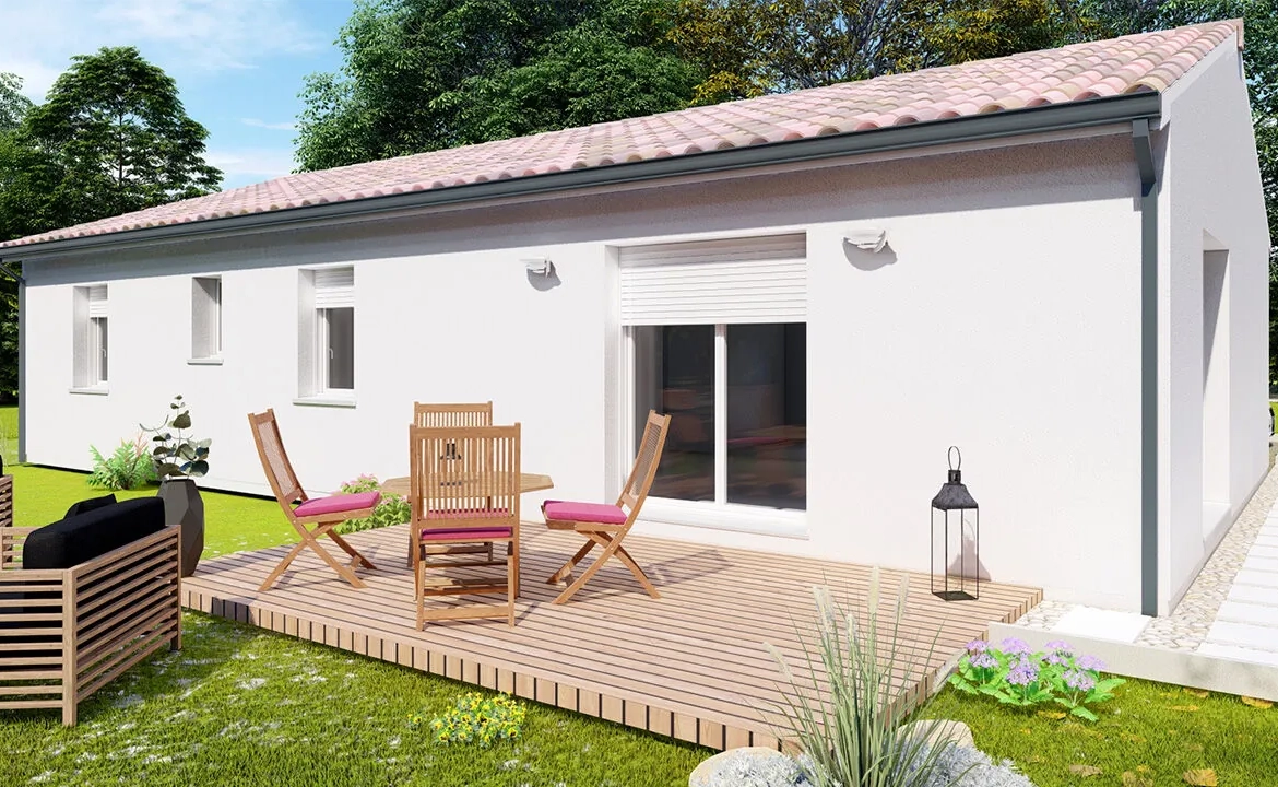 Maison neuve moderne de 100 m² avec suite parentale à Chalagnac 