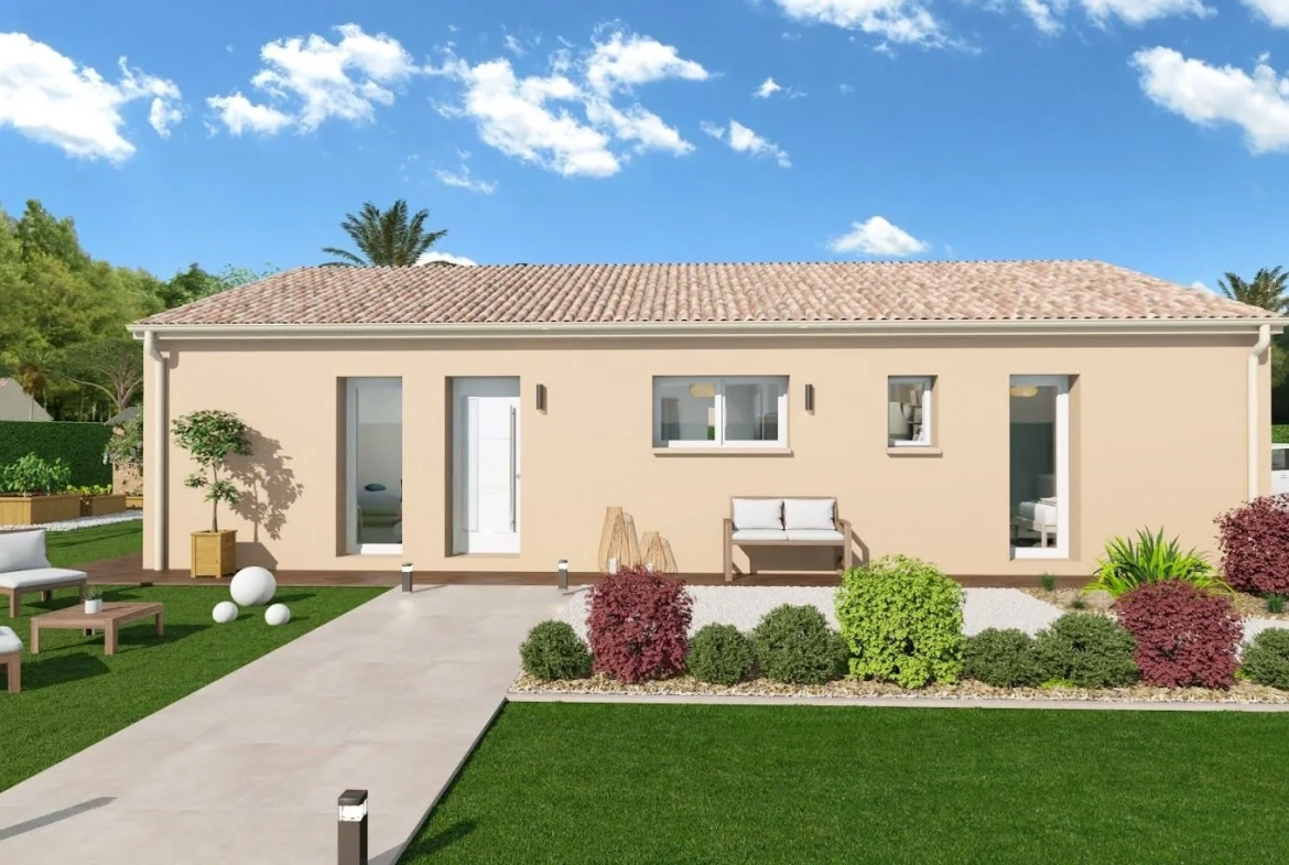 Maison basse consommation avec 3 chambres et jardin privatif à Bellebat 