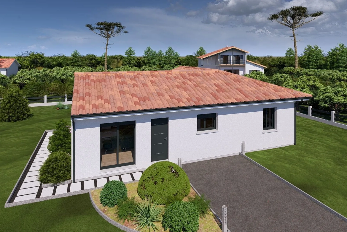 Maison neuve 90 m² avec 3 chambres à Pissos, construction moderne 